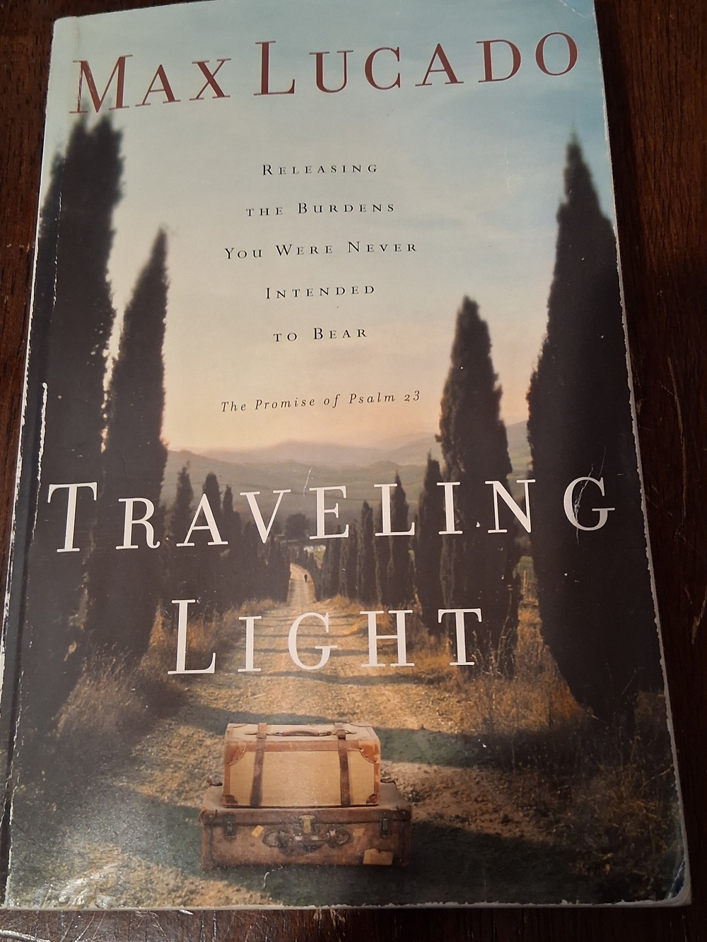 Traveling Light by - Inspirational Home Accent Book (Brown Cover)